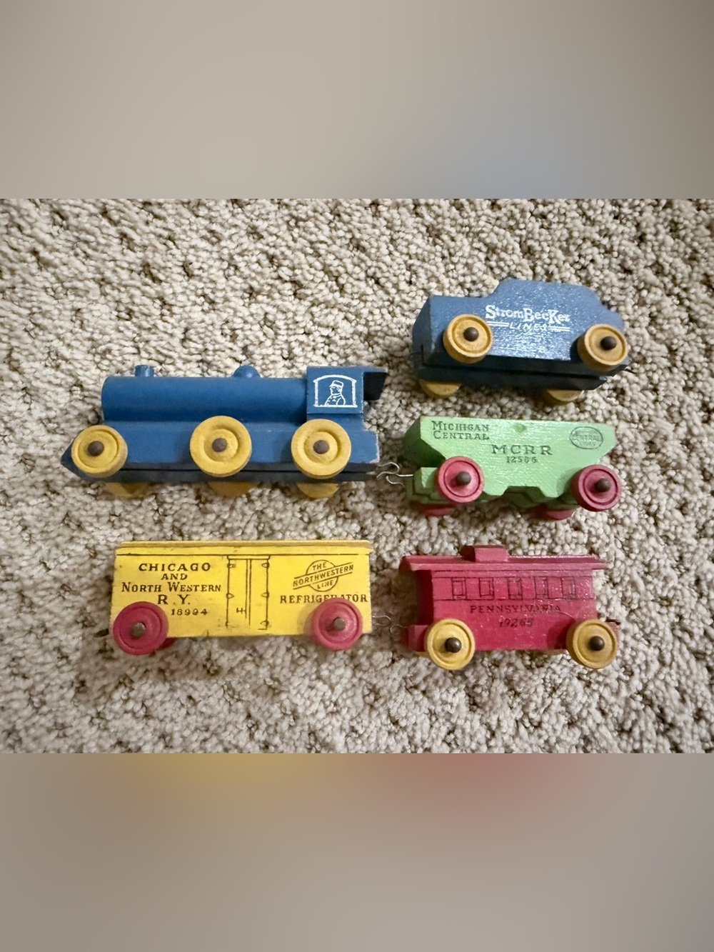 Rare Vintage 1950 Strombecker Wood Train Set
American Fast Freight 228 Complete